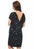 MijaCulture - labour maternity breastfeeding nightdress 4123 M80 Black / Stars